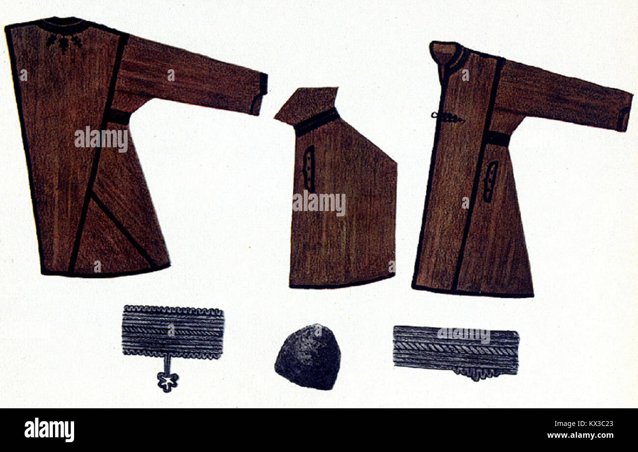 Questa fotografia mostra un abito tradizionale della zona di Niš in Serbia, datato 1925, che illustra il costume regionale, i modelli tessili e il patrimonio culturale. Foto Stock