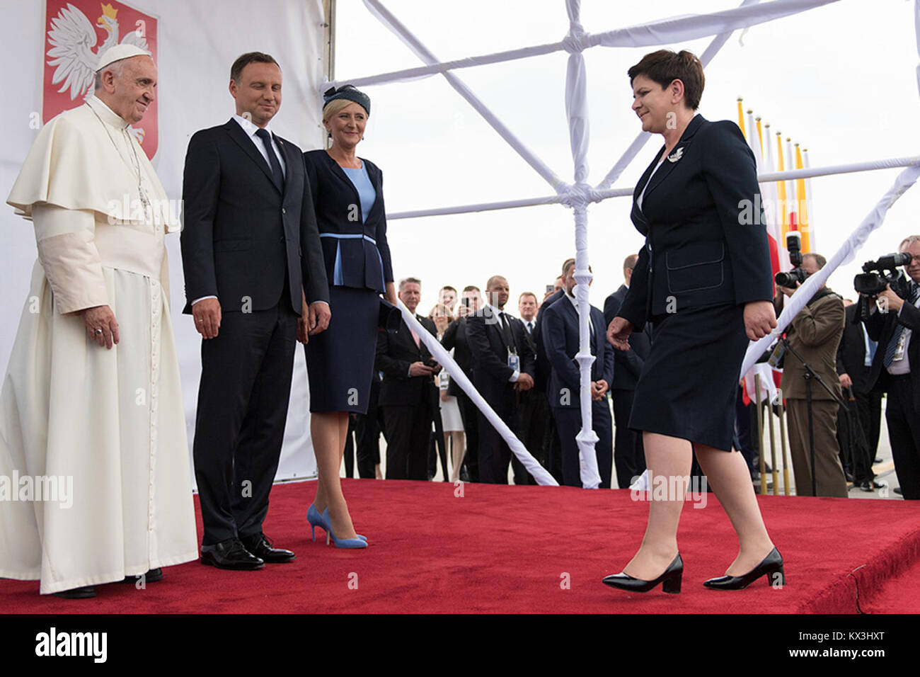 La giornata Mondiale della Gioventù (Światowe DNI Młodzieży) è un evento internazionale per i giovani organizzato dalla Chiesa cattolica. Riunisce giovani provenienti da tutto il mondo per impegnarsi in scambi spirituali e culturali. Foto Stock