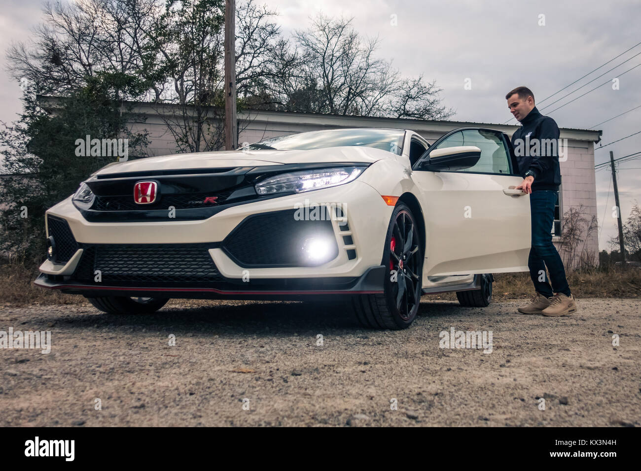 La Honda Civic Type R esterno in uso editoriale proprietario Dicembre 2018 Foto Stock