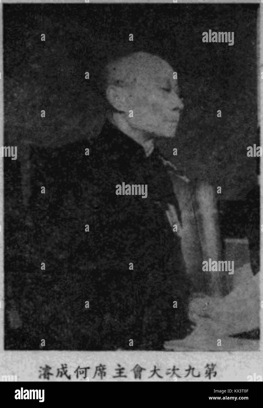 He Chengjun è stato presidente durante il IX Congresso, un evento chiave nel panorama politico cinese. Questa fotografia cattura la sua leadership durante il congresso, evidenziando la sua influenza nel plasmare la direzione politica del paese. Foto Stock