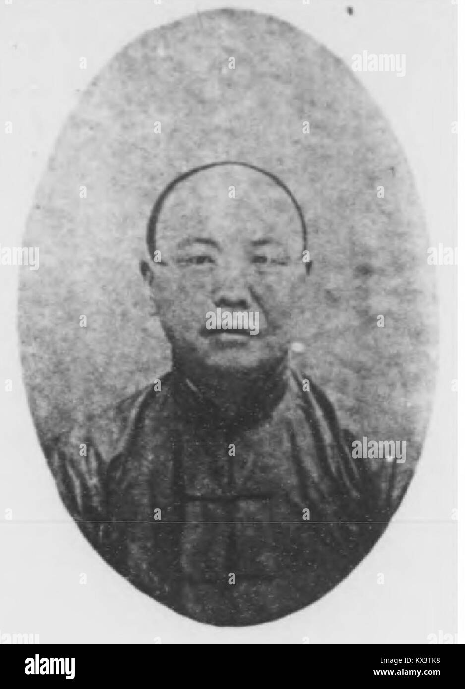 Un ritratto di Qian Gan, che documenta l'individuo nel contesto storico cinese. Foto Stock