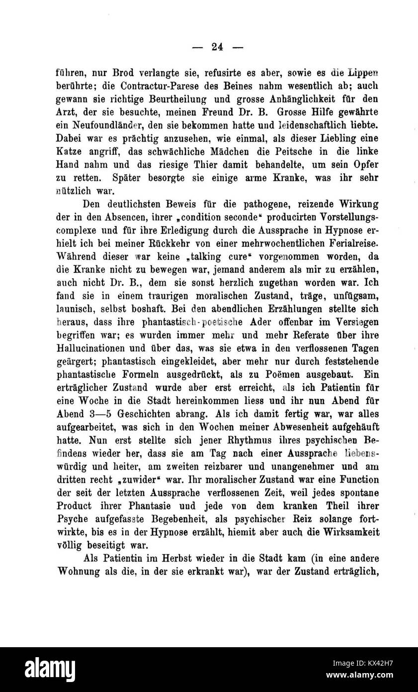 "De Studien über Hysterie" è un lavoro del XIX secolo che esamina la psicologia, i sintomi e il trattamento dell'isteria, contribuendo alla conoscenza psichiatrica precoce e alla comprensione della salute mentale. Foto Stock