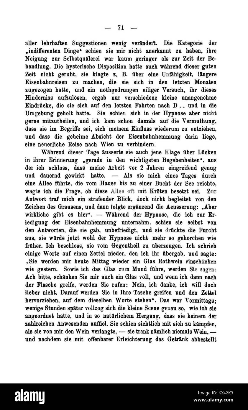 Studio storico "De Studien über Hysterie", che esamina la comprensione psicologica e medica dell'isteria nel XIX secolo. Foto Stock