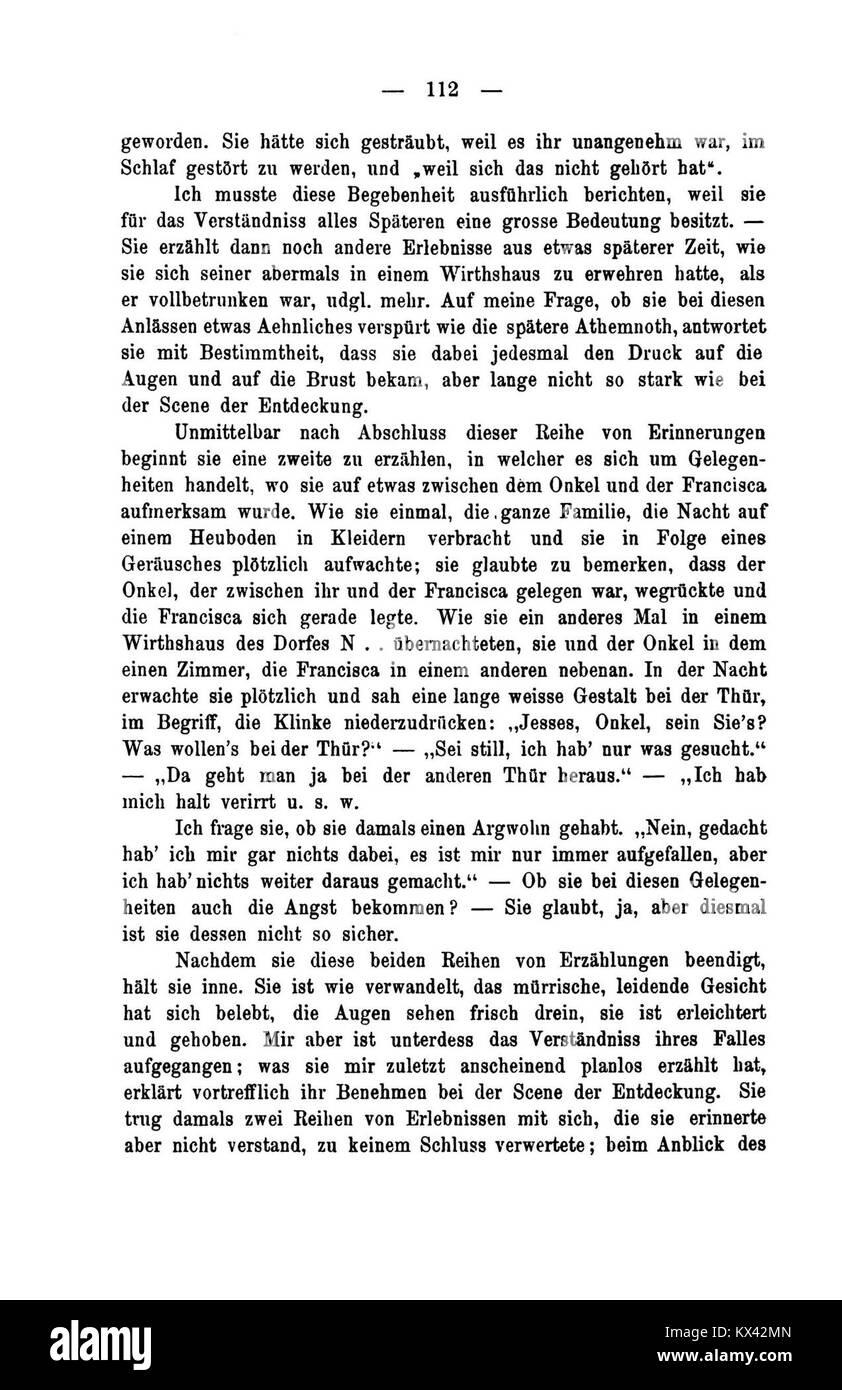 Studio scientifico "De Studien über Hysterie", che analizza le dimensioni psicologiche e fisiologiche dell'isteria e contribuisce alla conoscenza della salute mentale della fine del XIX secolo. Foto Stock