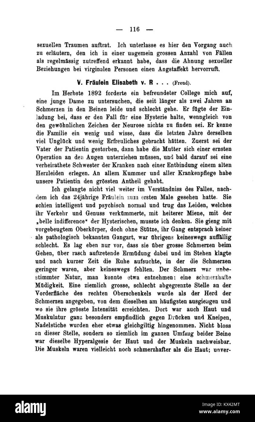 Questo lavoro, *De Studien über Hysterie*, è uno studio del XIX secolo di Sigmund Freud e Josef Breuer sull'isteria, che esamina sintomi psicologici, cause e approcci terapeutici Foto Stock