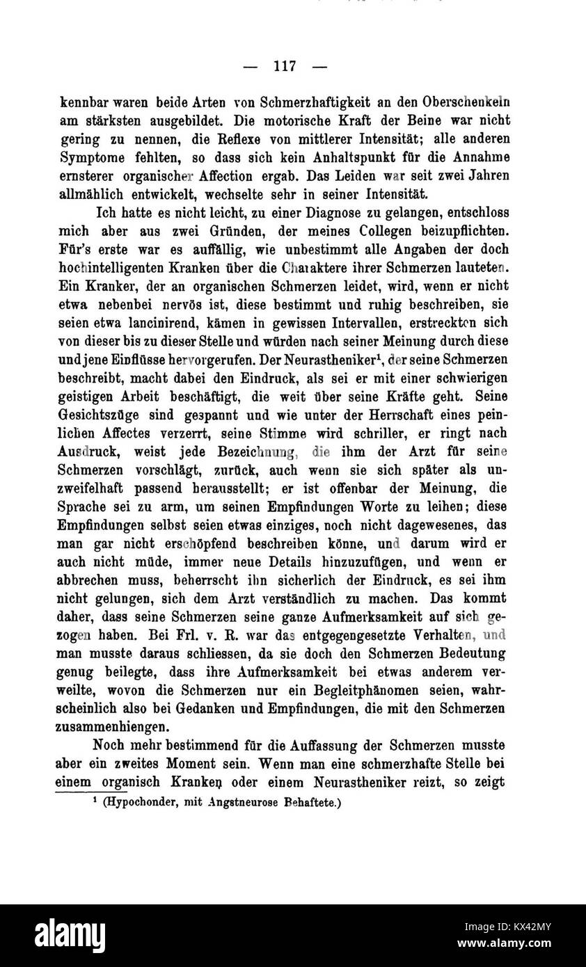 Pagina da 'studi sull'isteria' che mostra l'analisi dei sintomi psicologici e del comportamento del paziente Foto Stock