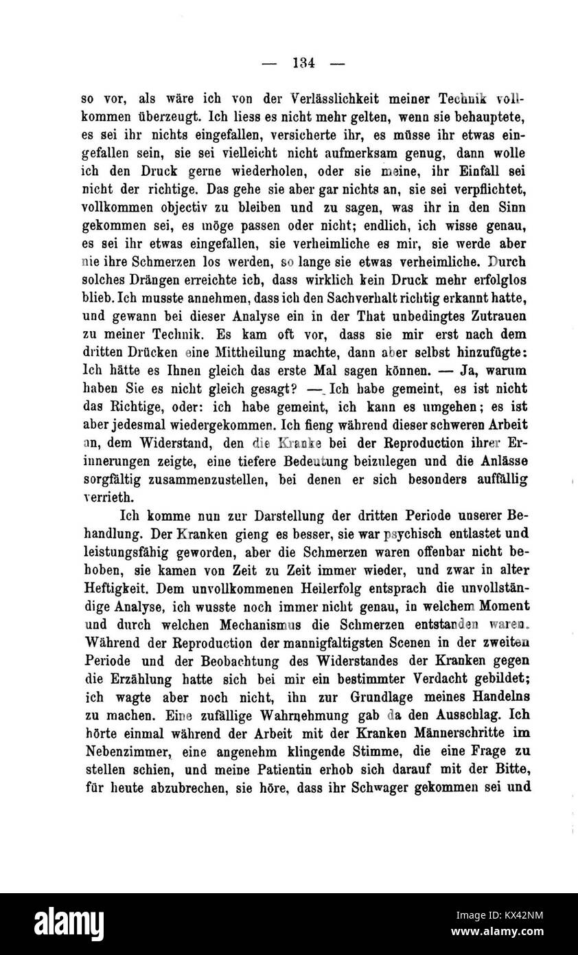 Questo articolo di "De Studien über Hysterie" presenta ulteriori casi di studio e analisi cliniche, contribuendo alla comprensione dell'isteria nella ricerca medica storica. Foto Stock