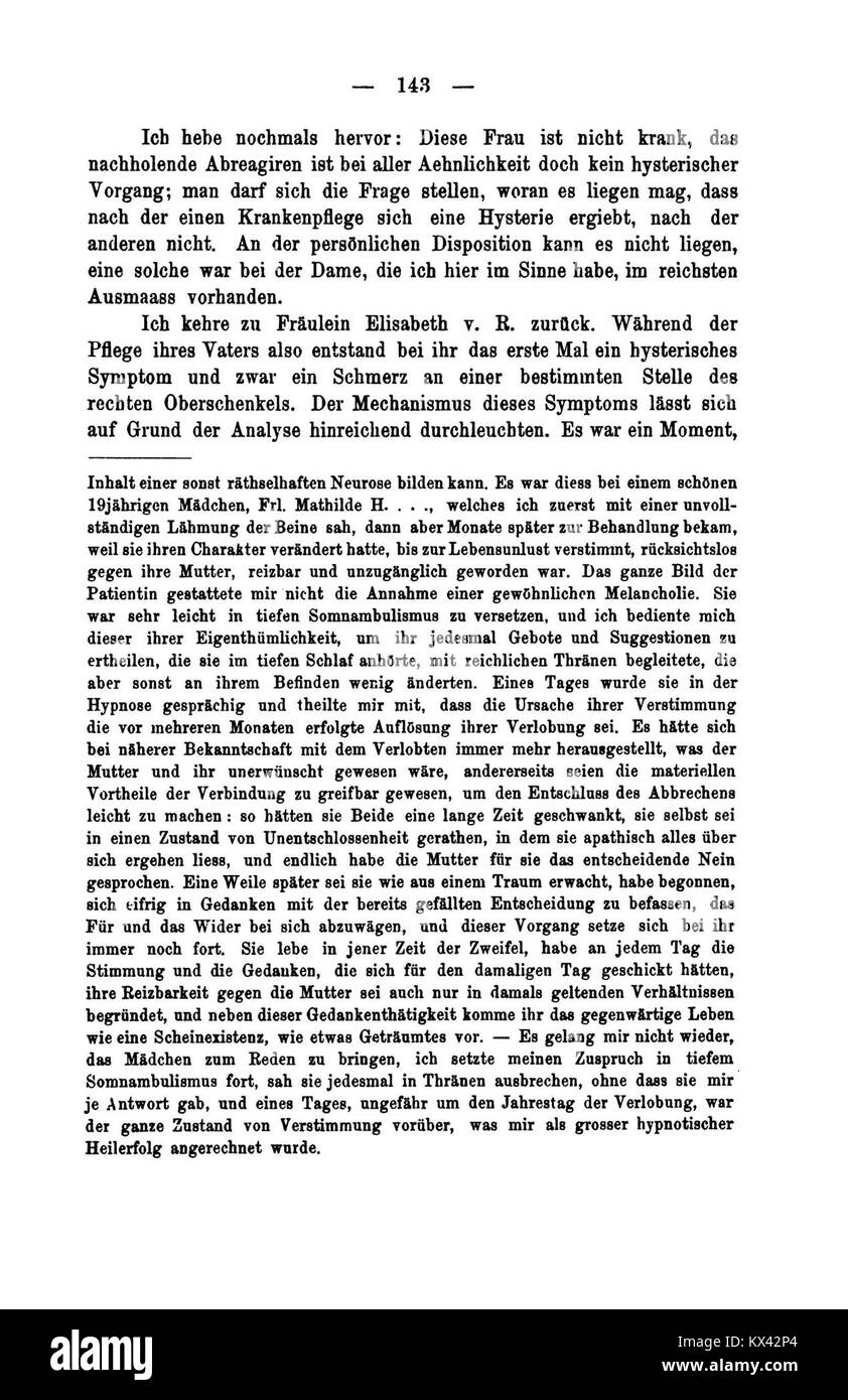 *De Studien über Hysterie* è un'opera di Sigmund Freud, che esplora gli aspetti psicologici e fisiologici dell'isteria tra la fine del XIX e l'inizio del XX secolo. Lo studio esamina i sintomi, la diagnosi e il trattamento del disturbo, contribuendo in modo significativo al campo della psicoanalisi. Foto Stock
