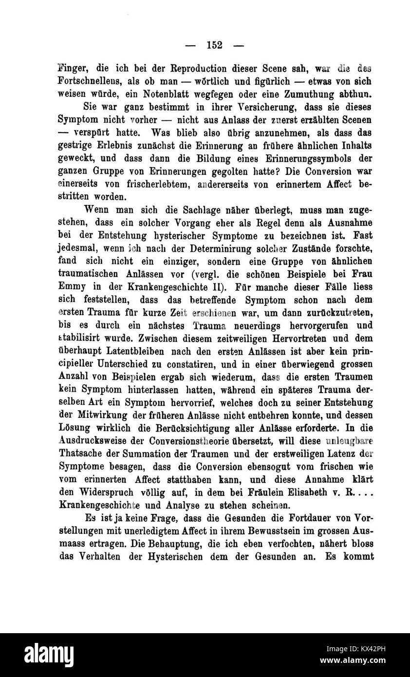 Questo volume di "De Studien über Hysterie" continua gli studi psicologici sull'isteria, fornendo analisi dei casi, osservazioni e approfondimenti clinici. Foto Stock