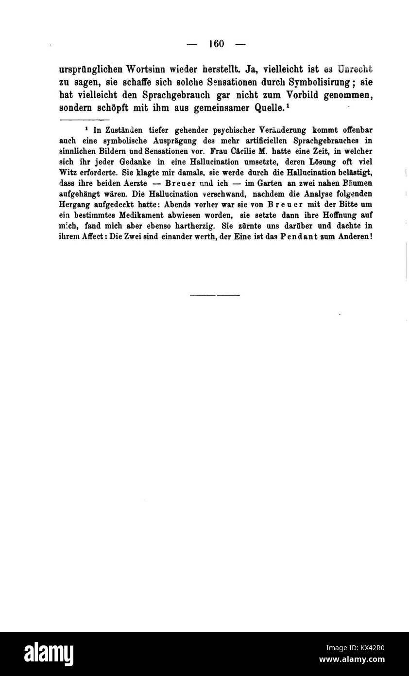 Questa sezione di "studi sull'isteria" di Freud e Breuer analizza le condizioni psicologiche, fornendo approfondimenti fondamentali sullo studio dell'isteria. Foto Stock