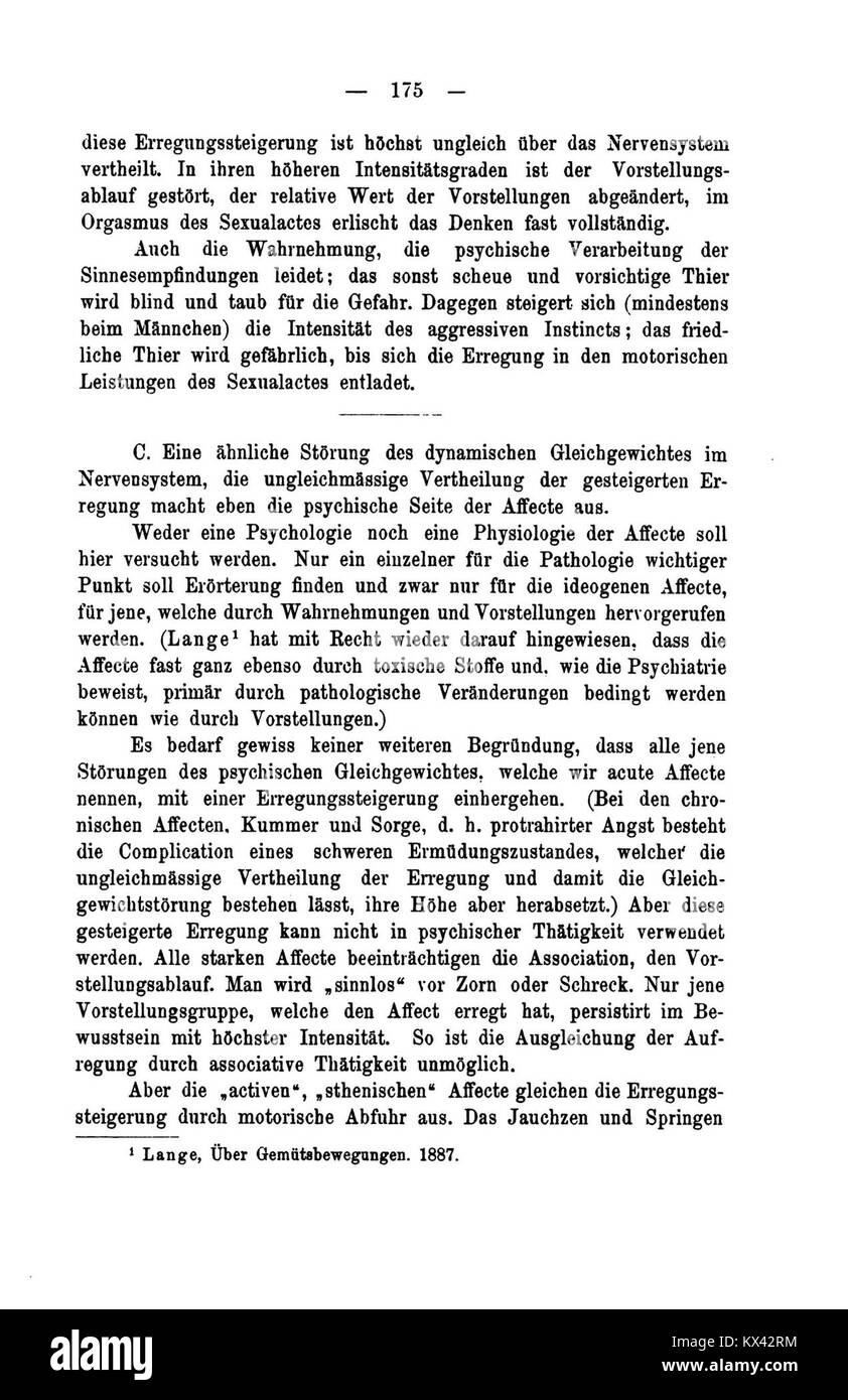 Questa pagina è tratta da "De Studien über Hysterie", un lavoro scientifico del XIX secolo che analizza l'isteria e le relative condizioni psicologiche, contribuendo alla comprensione psicologica e medica precoce. Foto Stock