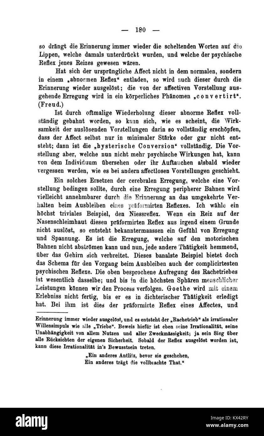 Questa pagina di Studien über Hysterie esamina l'isteria, un argomento fondamentale nella letteratura psicologica e medica iniziale, illustrando i concetti storici della salute mentale. Foto Stock