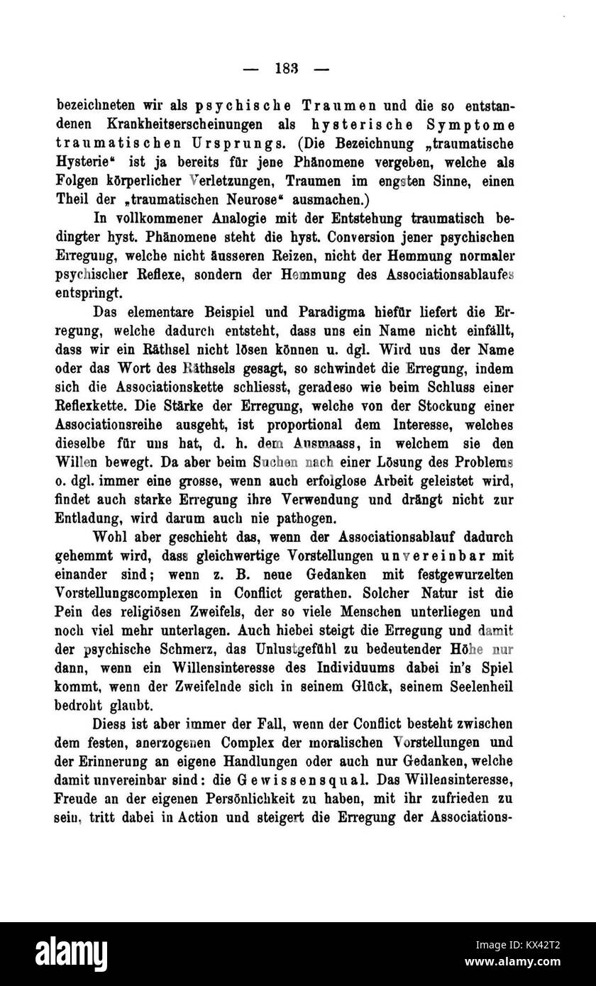 "De Studien über Hysterie" è un testo medico di riferimento del XIX secolo che analizza l'isteria e la sua rilevanza per la psicologia e la teoria medica. Foto Stock