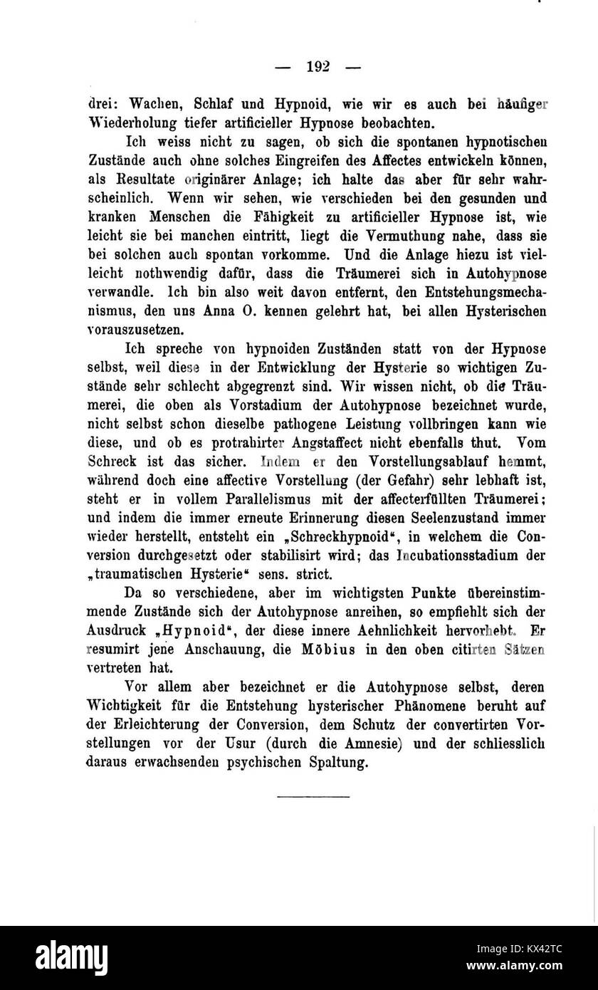 Pagina da "studi sull'isteria" che mostra le osservazioni cliniche del comportamento neurologico e psicologico nei pazienti Foto Stock