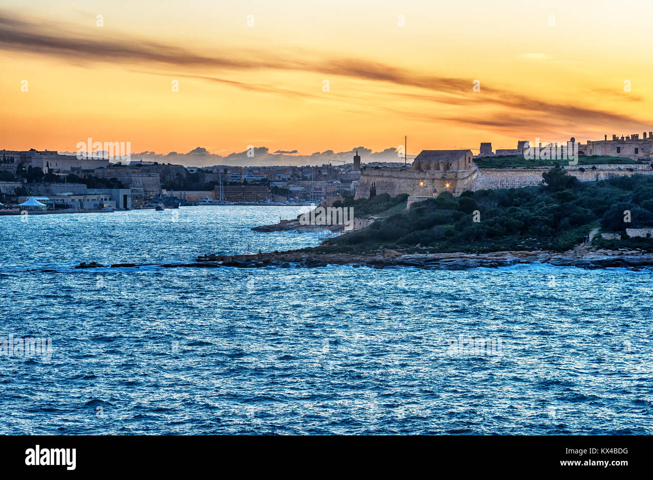 Malta - Valletta, Manoel Island e Marsans Harbour Foto Stock