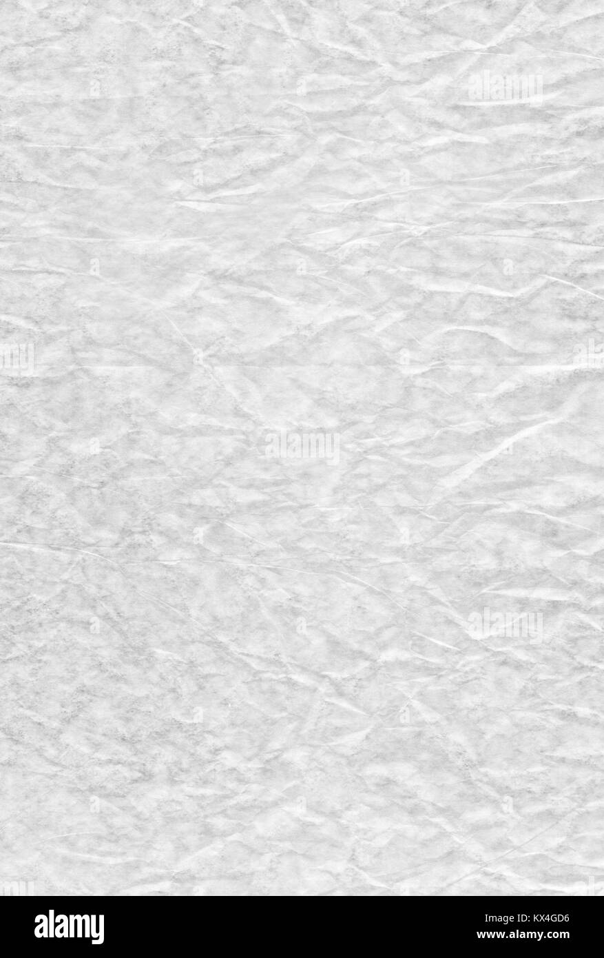 Il vuoto bianco spiegazzato e grungy texture di sfondo della carta Foto Stock
