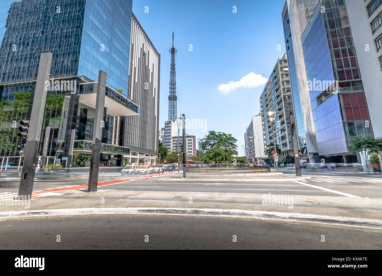 Antenna a Consolacao Street - Sao Paulo, Brasile Foto Stock