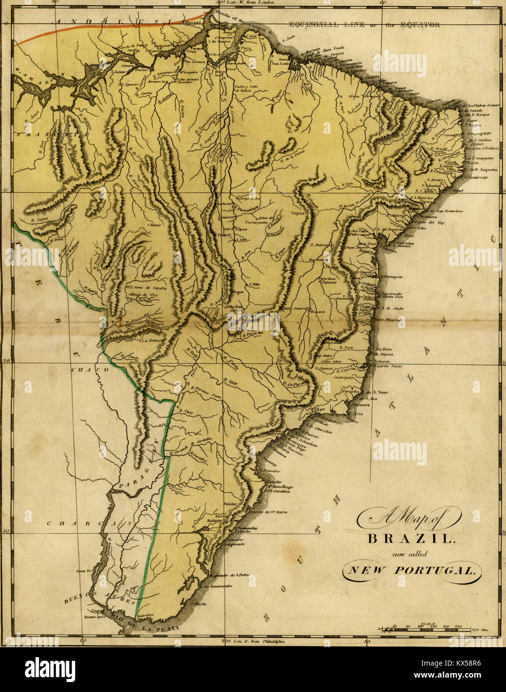 Il Brasile, nuovo Portogallo - 1814 Foto Stock