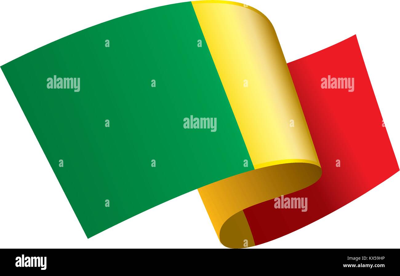 Bandiera del Mali. Vettore Illustrazione Vettoriale