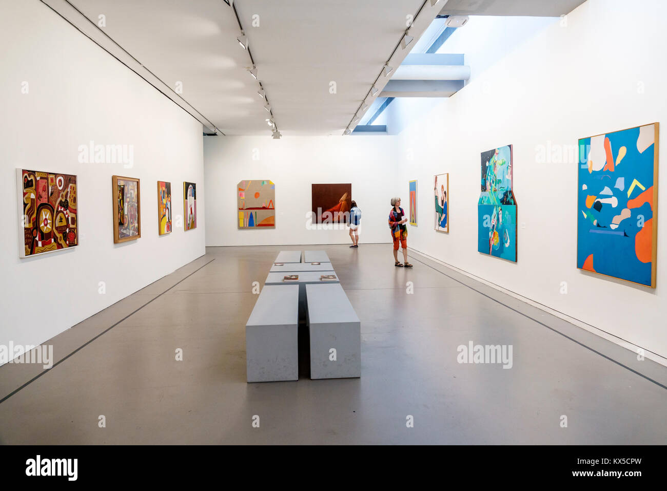 Lisbona Portogallo,Sao Sebastiao,Museu Calouste Gulbenkian,museo,centro d'arte moderna,centro,arte contemporanea,moderna,mostra collezione pittura Foto Stock