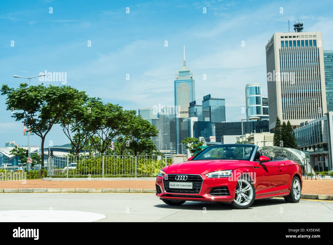 Hong Kong Cina Luglio 28, 2017 : Audi A5 Cabriolet 2017 Test Drive giorno 28 luglio 2017 a Hong Kong. Foto Stock