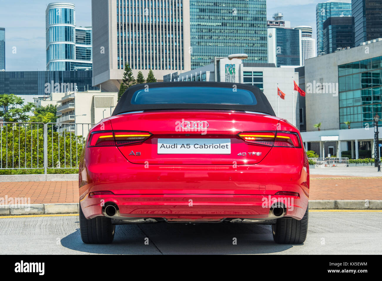 Hong Kong Cina Luglio 28, 2017 : Audi A5 Cabriolet 2017 Test Drive giorno 28 luglio 2017 a Hong Kong. Foto Stock
