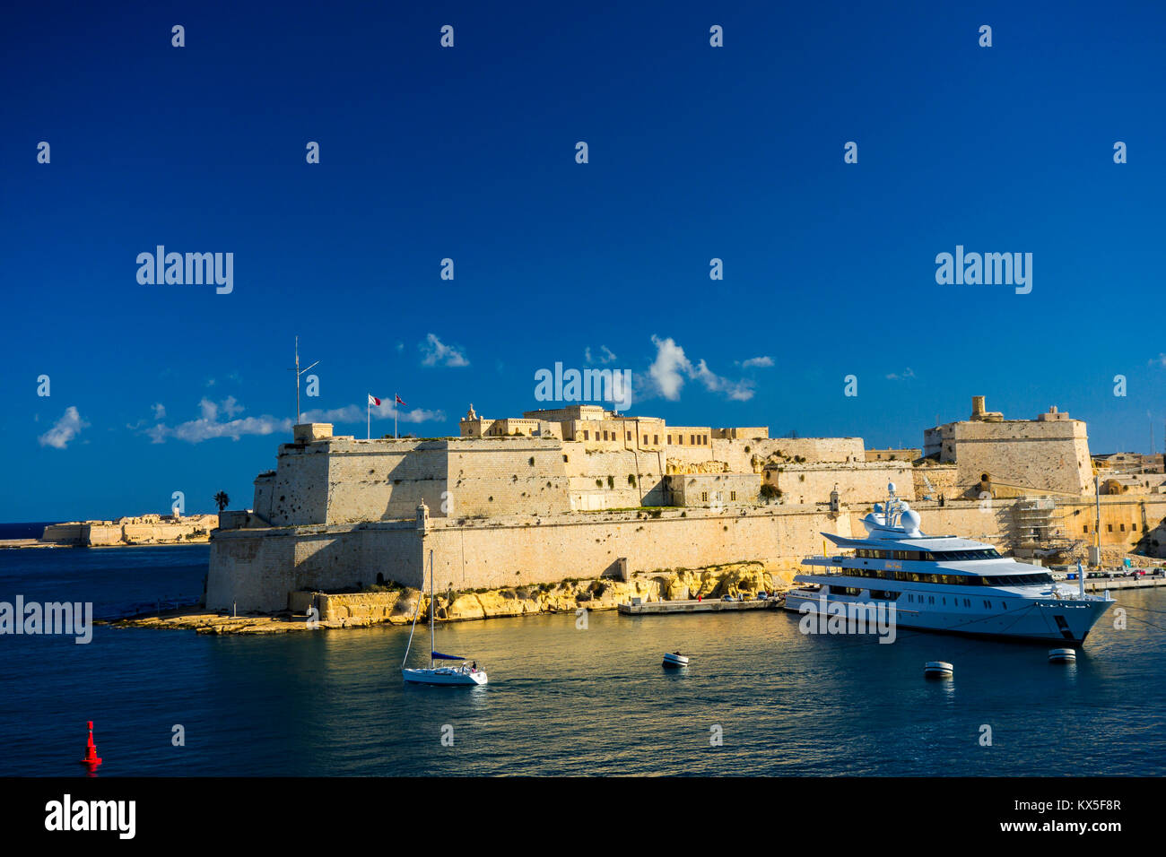Il Grand Harbour di La Valletta, capitale europea della cultura nel 2018, Malta, Europa Foto Stock