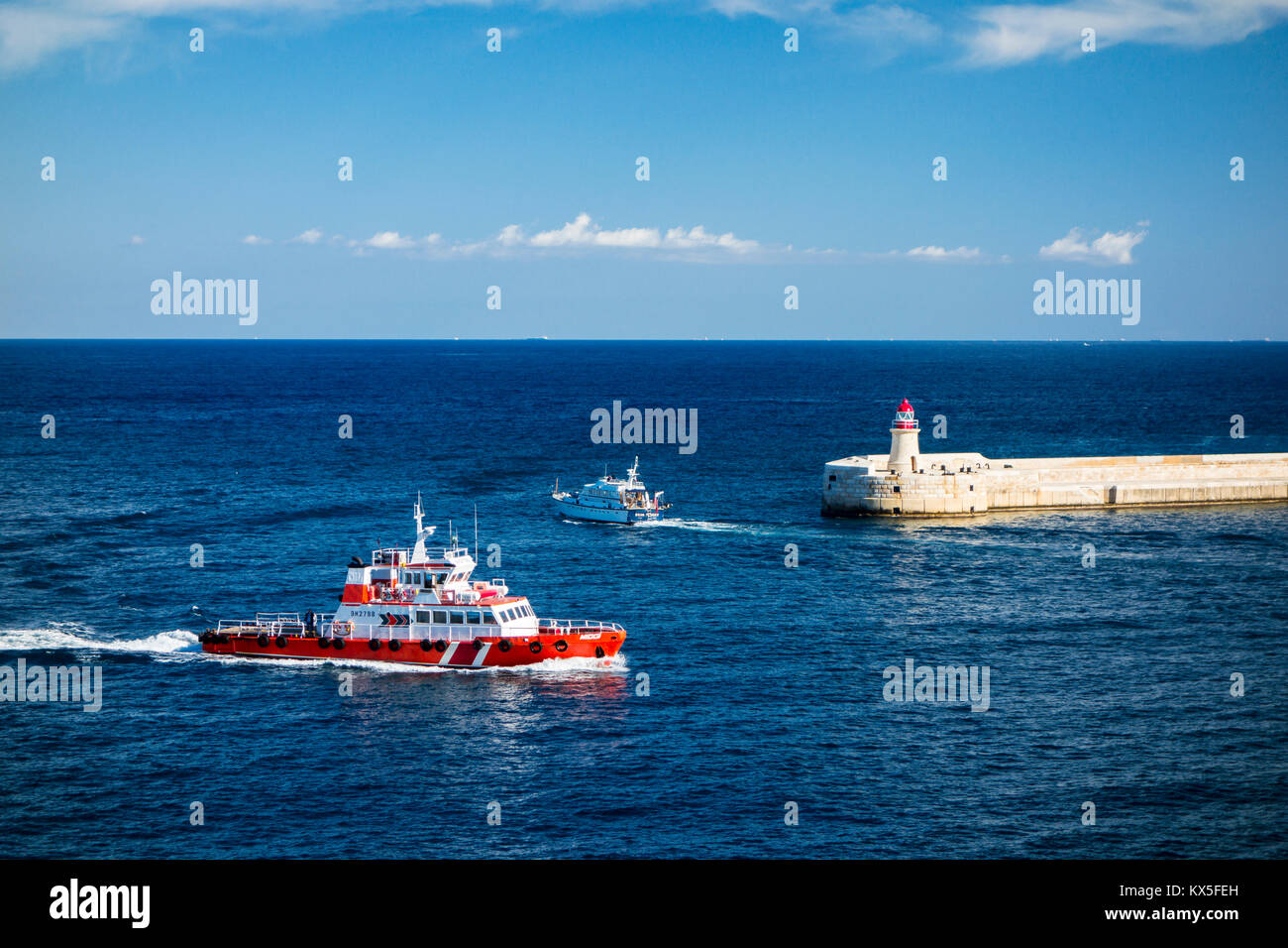Il Grand Harbour di La Valletta, capitale europea della cultura nel 2018, Malta, Europa Foto Stock