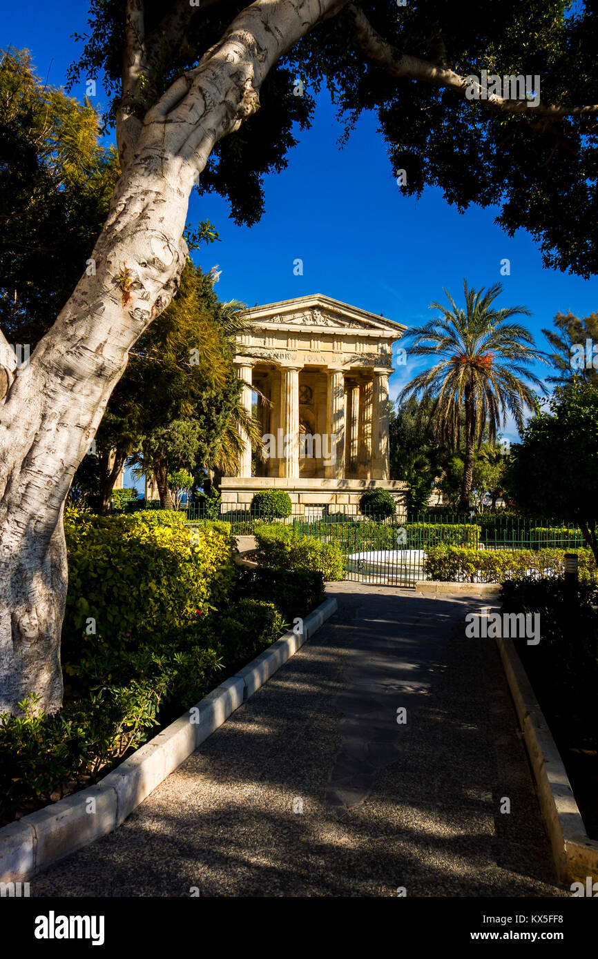 Lower Barrakka Gardens, La Valletta, la capitale europea della cultura nel 2018, Malta, Europa Foto Stock