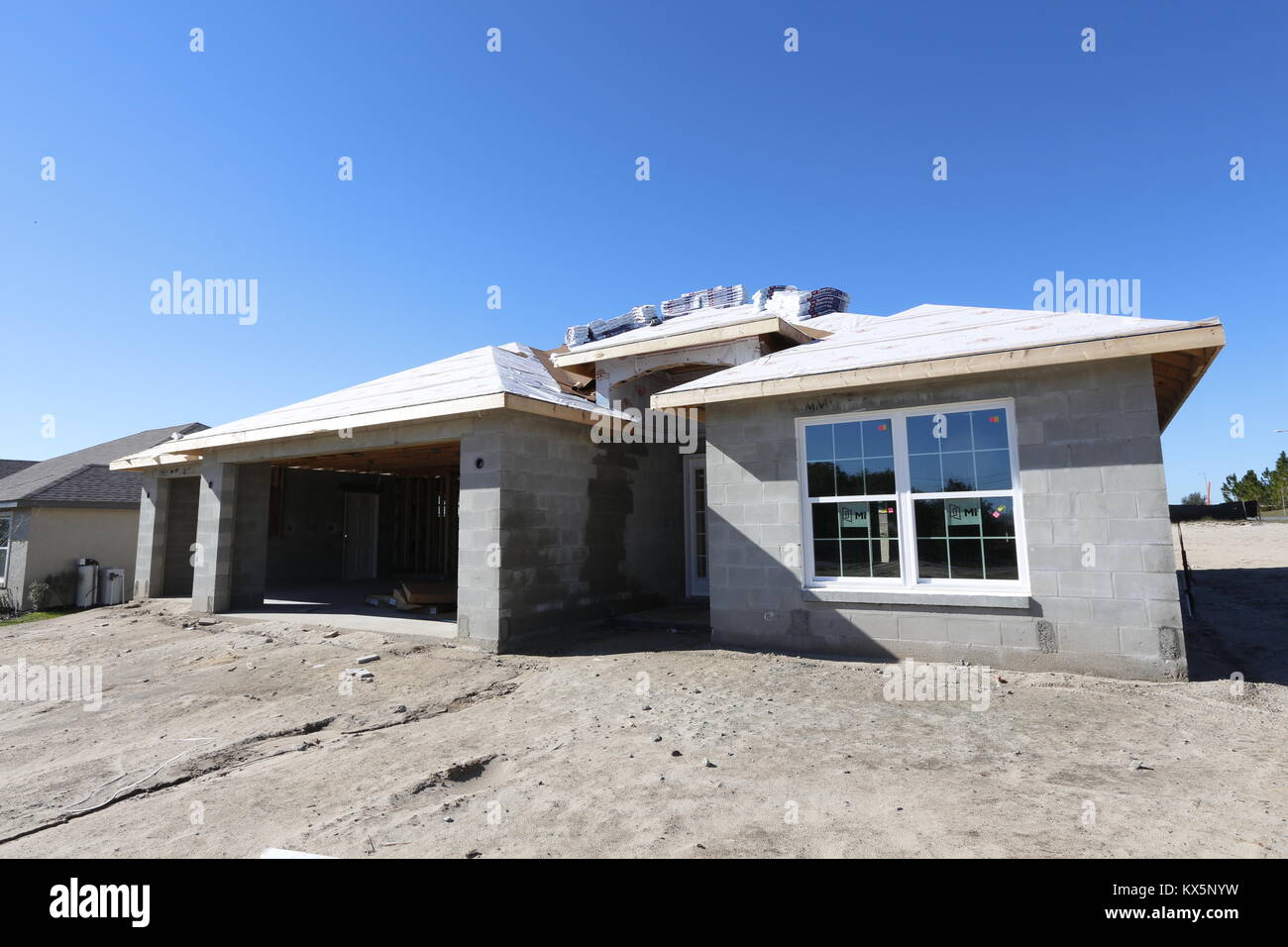 Nuova costruzione in casa nella Florida Centrale Foto Stock