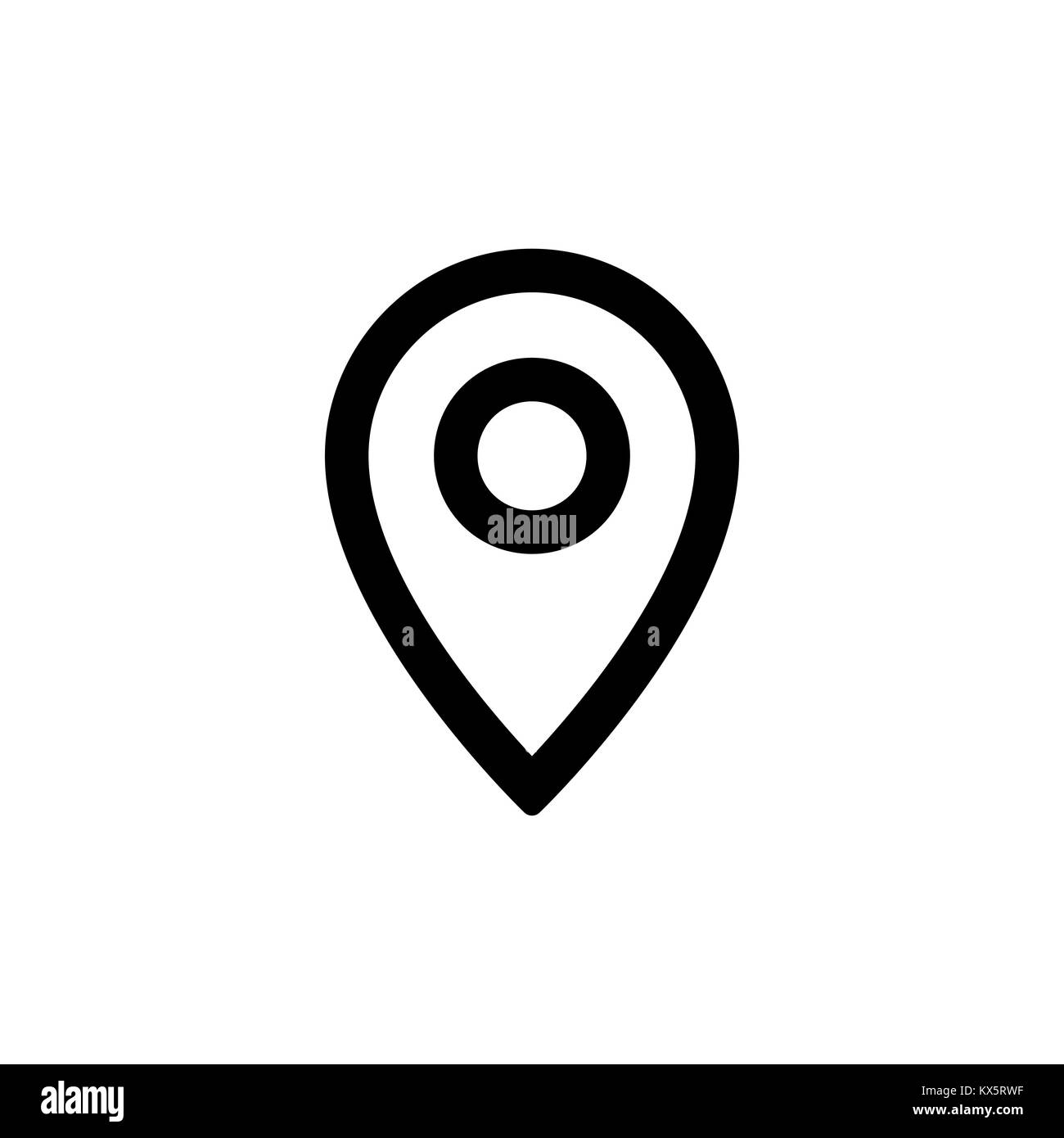 Icona della posizione per semplice piatto stile design dell'interfaccia utente. Illustrazione Vettoriale