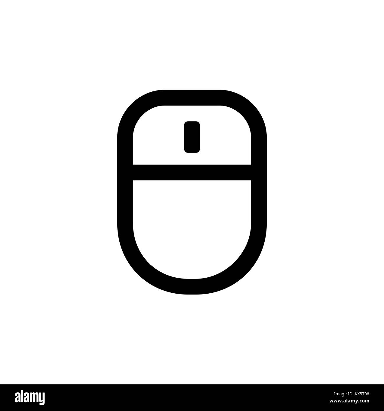 Icona del mouse per semplice piatto stile design dell'interfaccia utente. Illustrazione Vettoriale