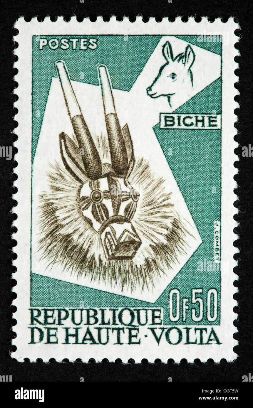 Repubblica di Volta Superiore del francobollo Foto Stock