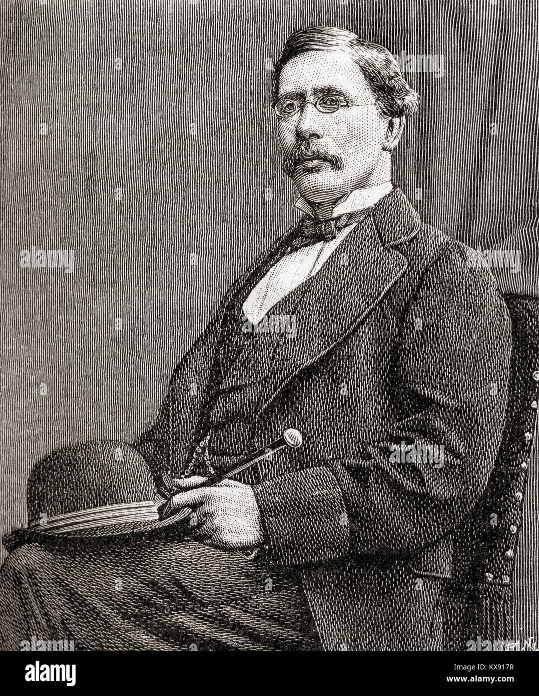 Il tenente Daniel Godfrey,1831-1903, padre di Sir Dan Godfrey, 1868 - 1939, British music conduttore. Da The Strand Magazine, pubblicato da gennaio a giugno 1894. Foto Stock