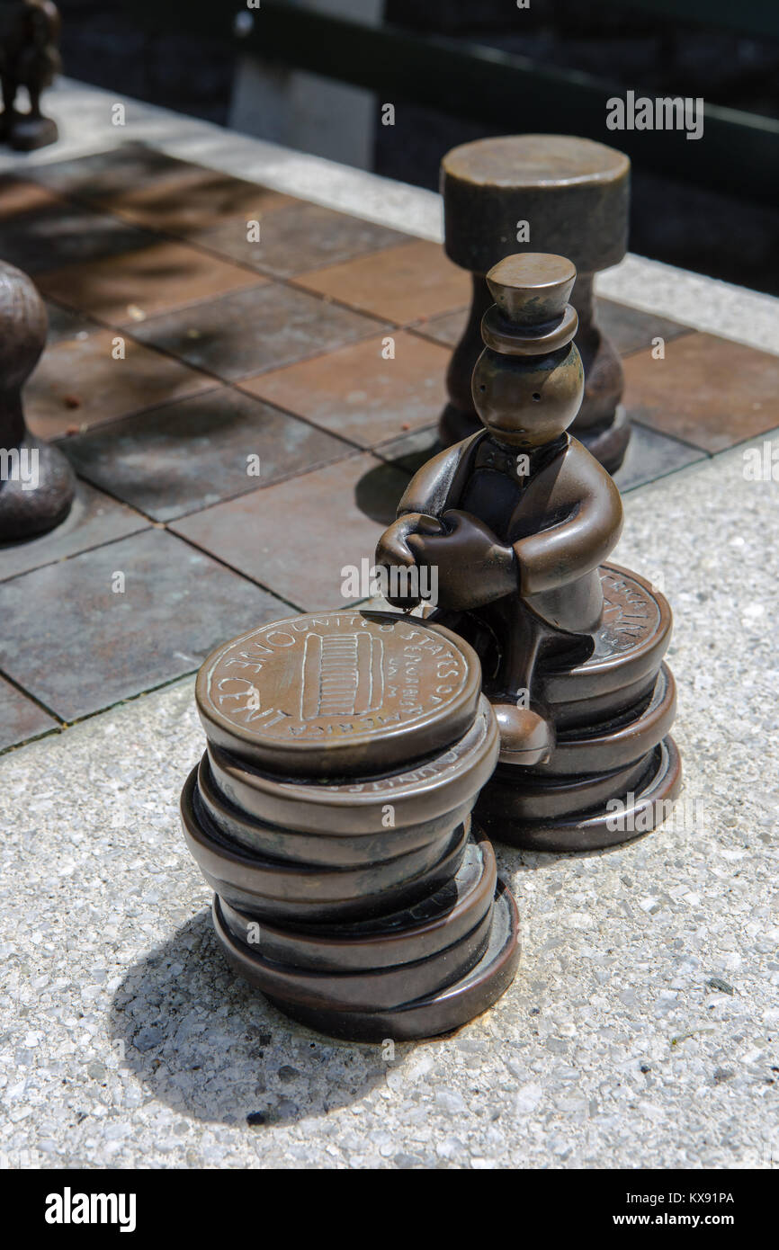 Illustrazione di pubblico da Tom Otterness al Nelson Rockfeller membro Park, NY Foto Stock