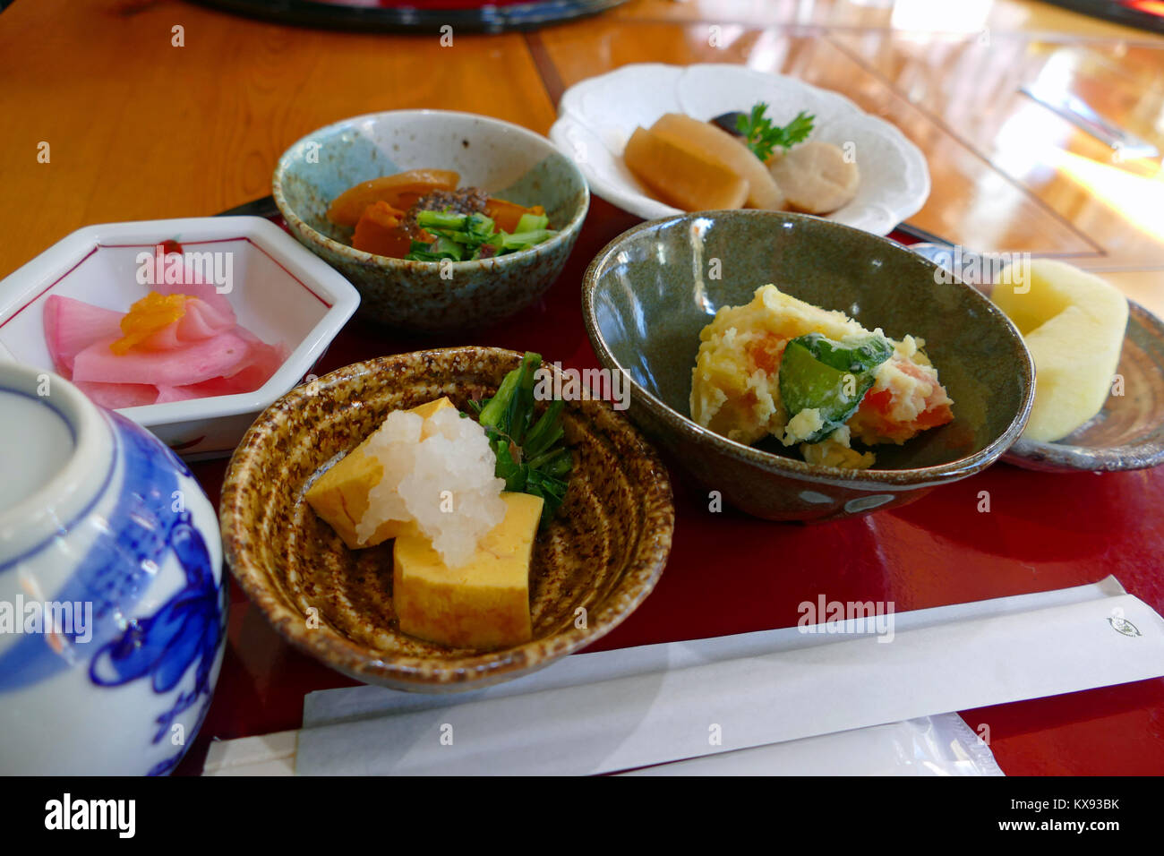 Juri (ristorante giapponese appena fuori di Magome sulla strada Nakasendo) Foto Stock