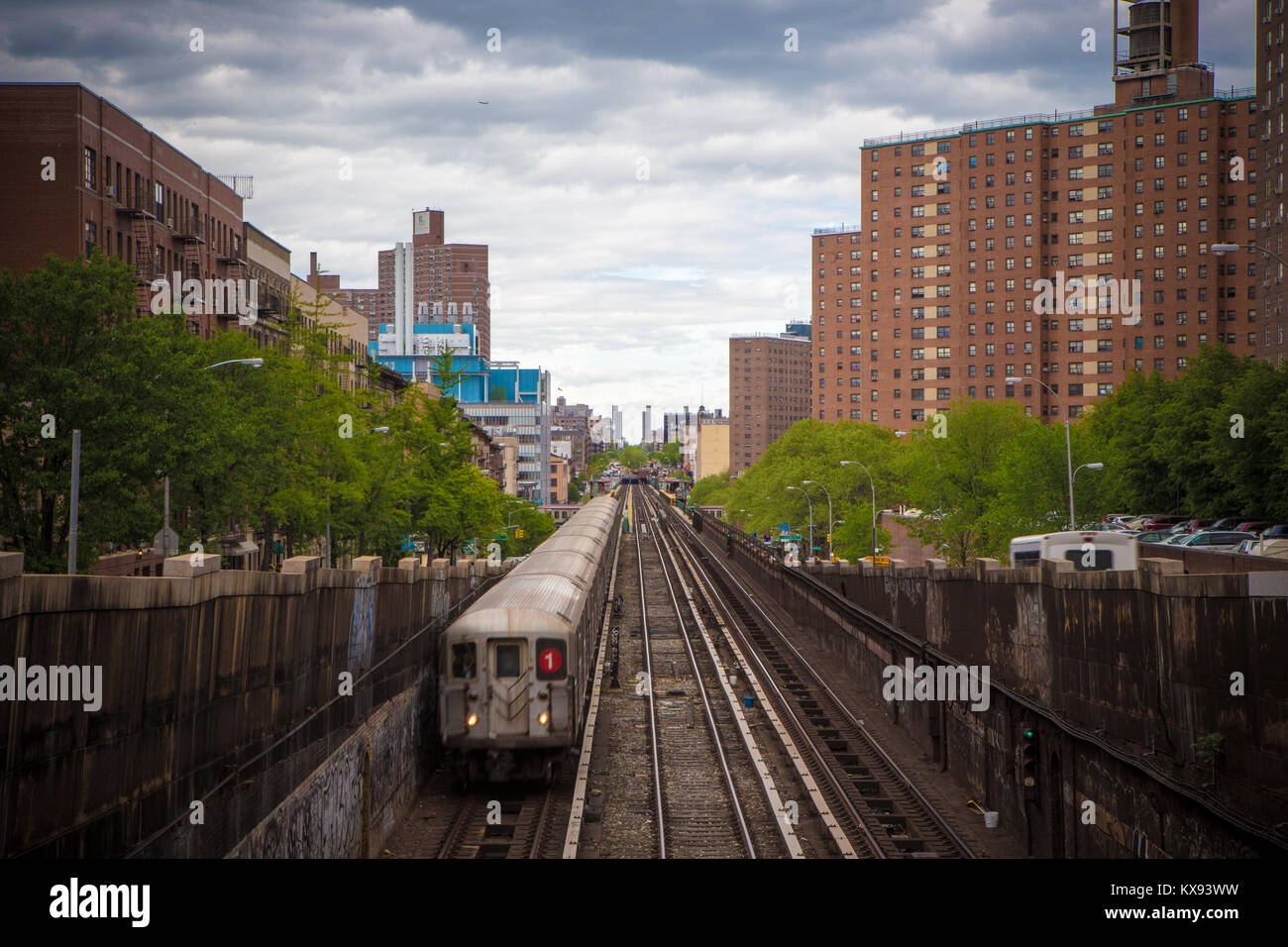 Complesso condominiale vicino alla Columbia University di New York Foto Stock