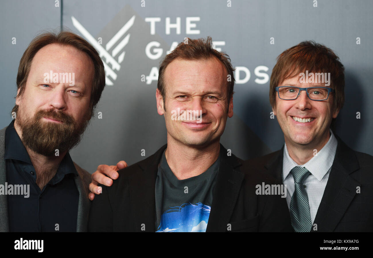 Il Game Awards 2017 presso Microsoft Theatre - Arrivi con: Jan-Bart van Beek, Hermen Hulst, Mark Cerny dove: Los Angeles, California, Stati Uniti quando: 07 Dic 2017 Credit: Tony Forte/WENN Foto Stock
