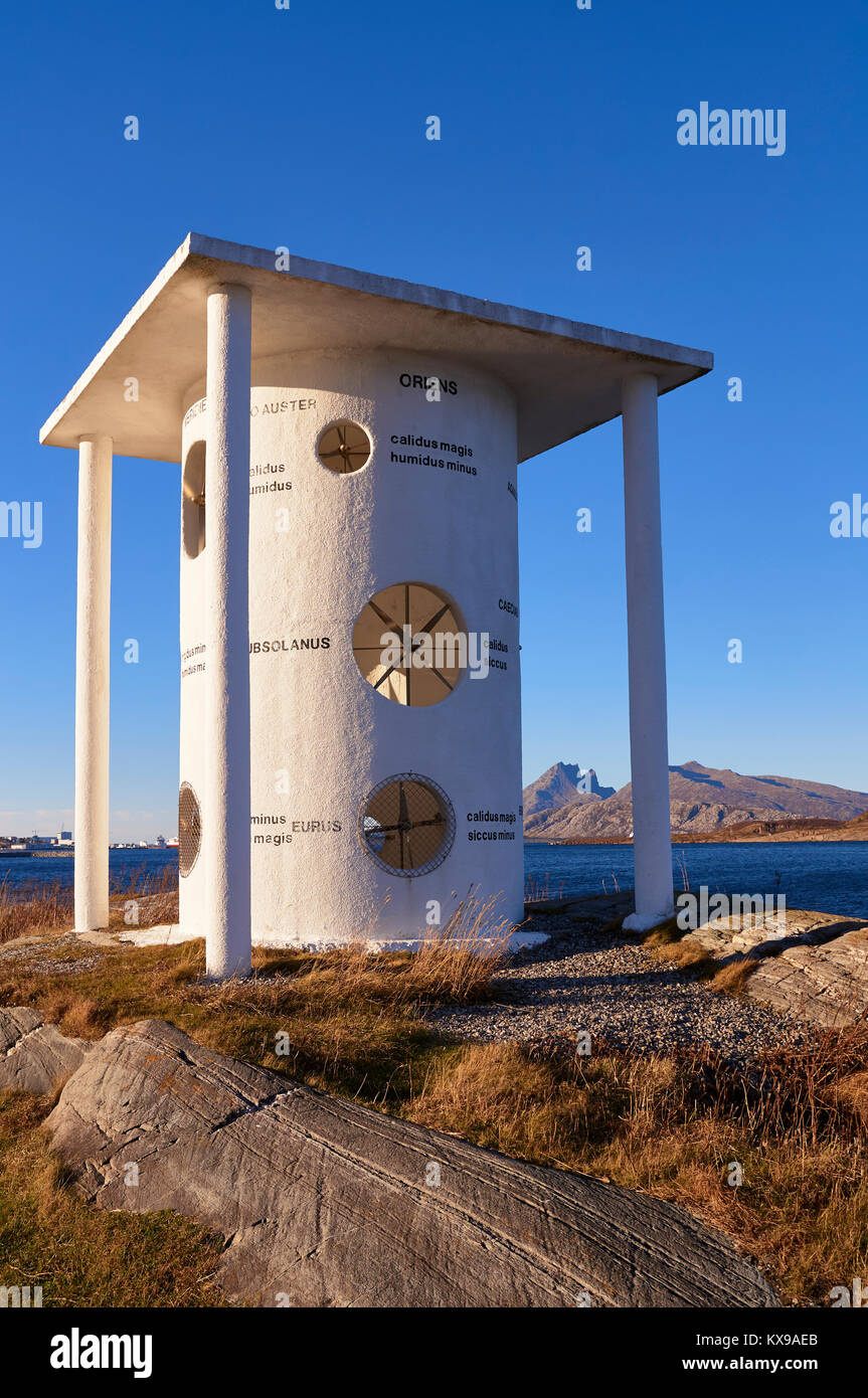 Casa dei Venti scultura da Sissel Tolaas, vicino Sandnessjoen, Alstahaug, Nordland, Norvegia. Parte di Artscape Nordland Foto Stock