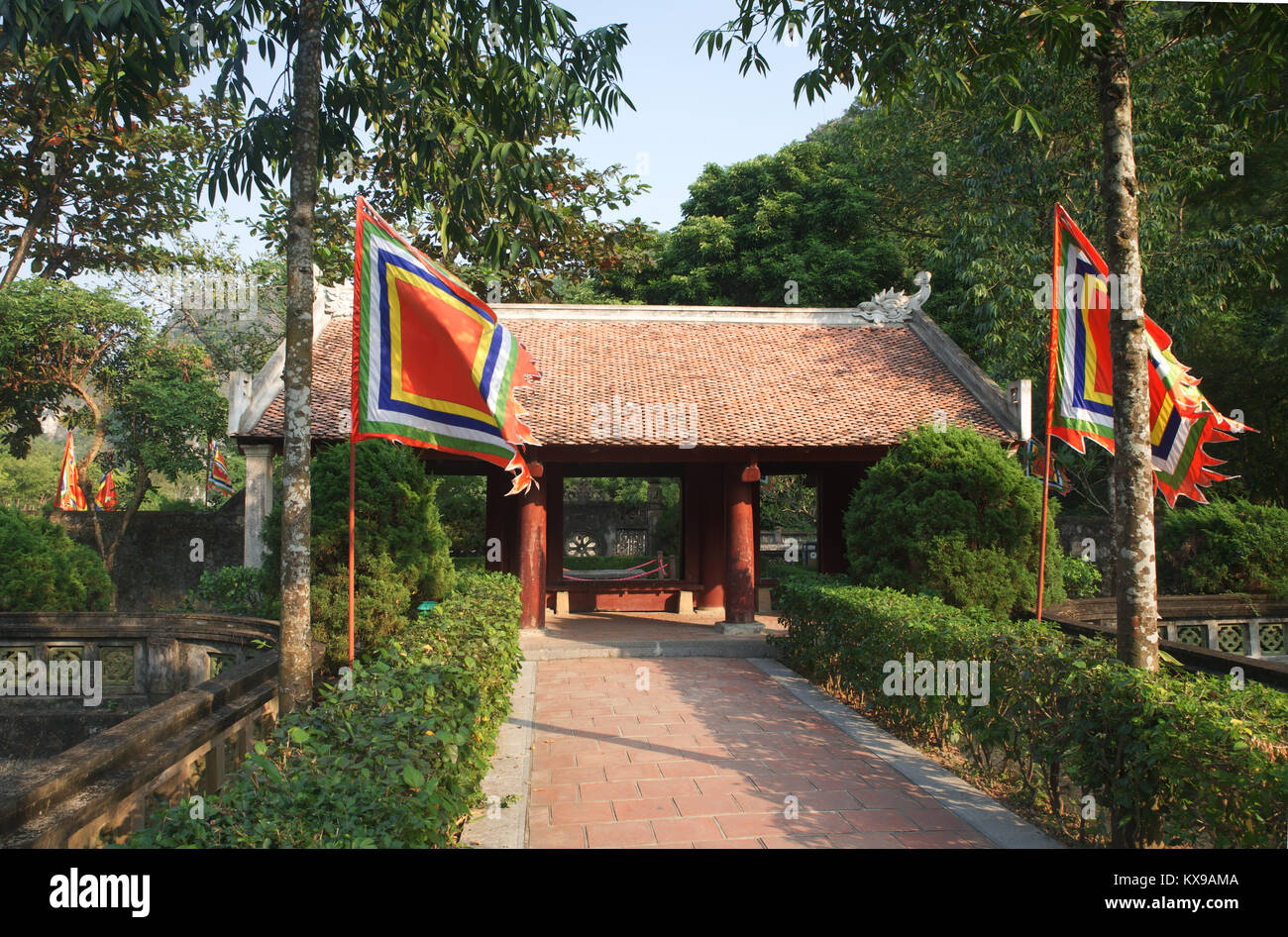 Hoa Lua antica città in Tam Coc, Vietnam Foto Stock