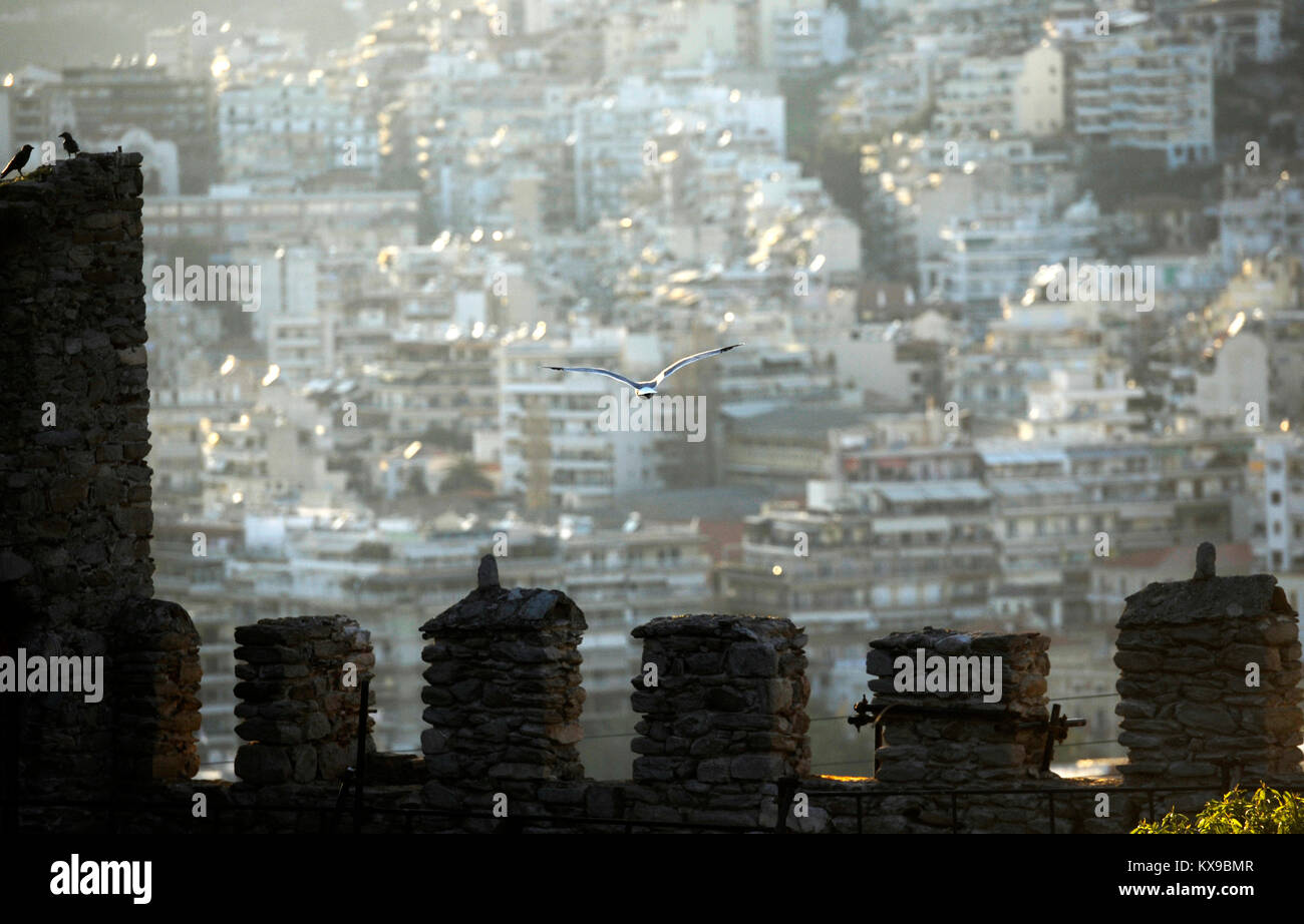 Città balneare di Kavala in Grecia Foto Stock