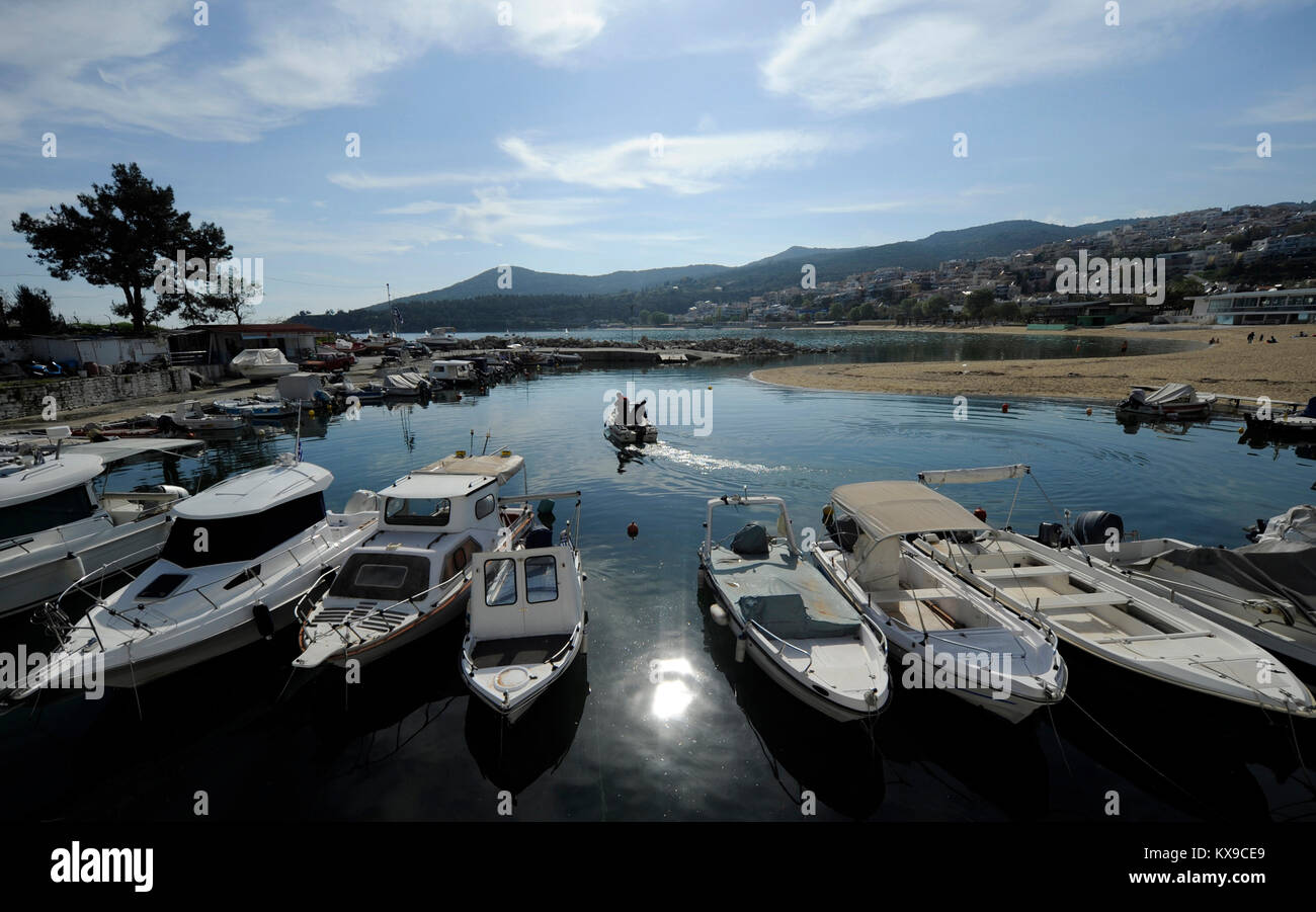 Città balneare di Kavala in Grecia Foto Stock