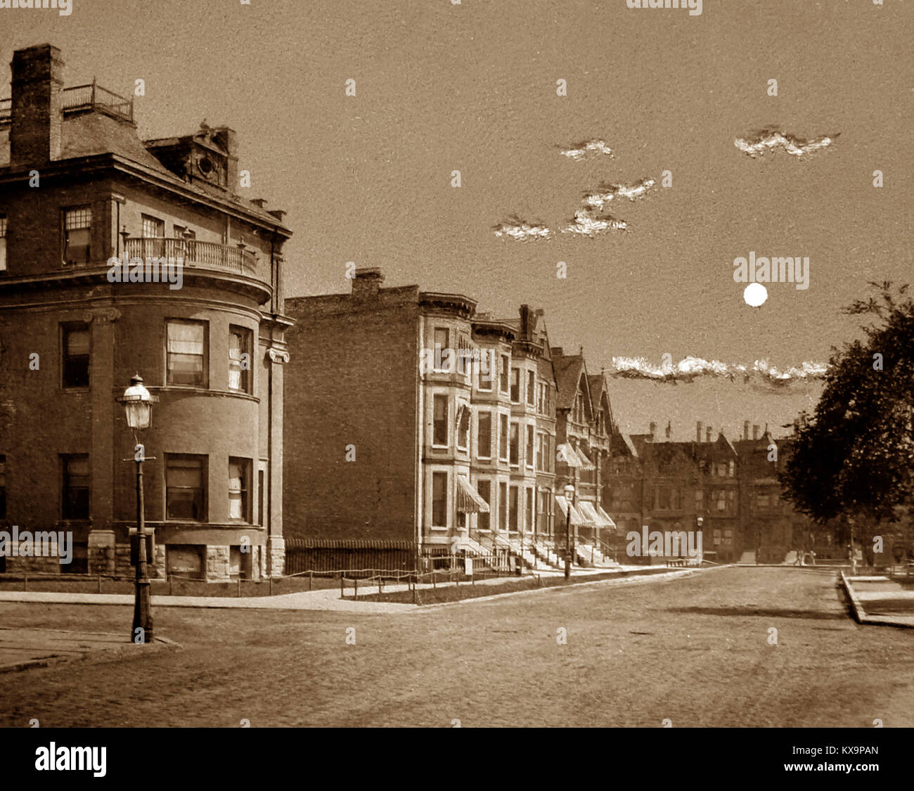 Astor Street, Chicago, agli inizi del novecento Foto Stock