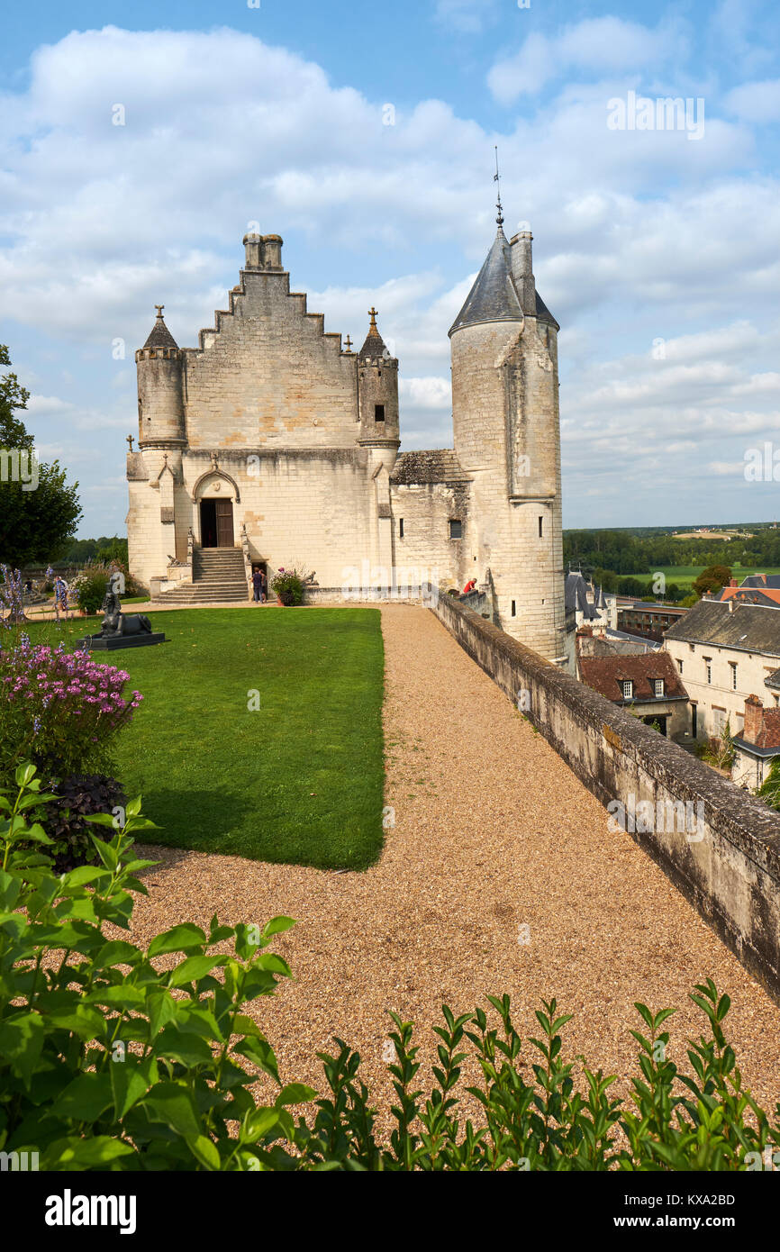 Il Royal Lodge del chateau nella città medievale di Loches nella regione della Valle della Loira in Francia Foto Stock