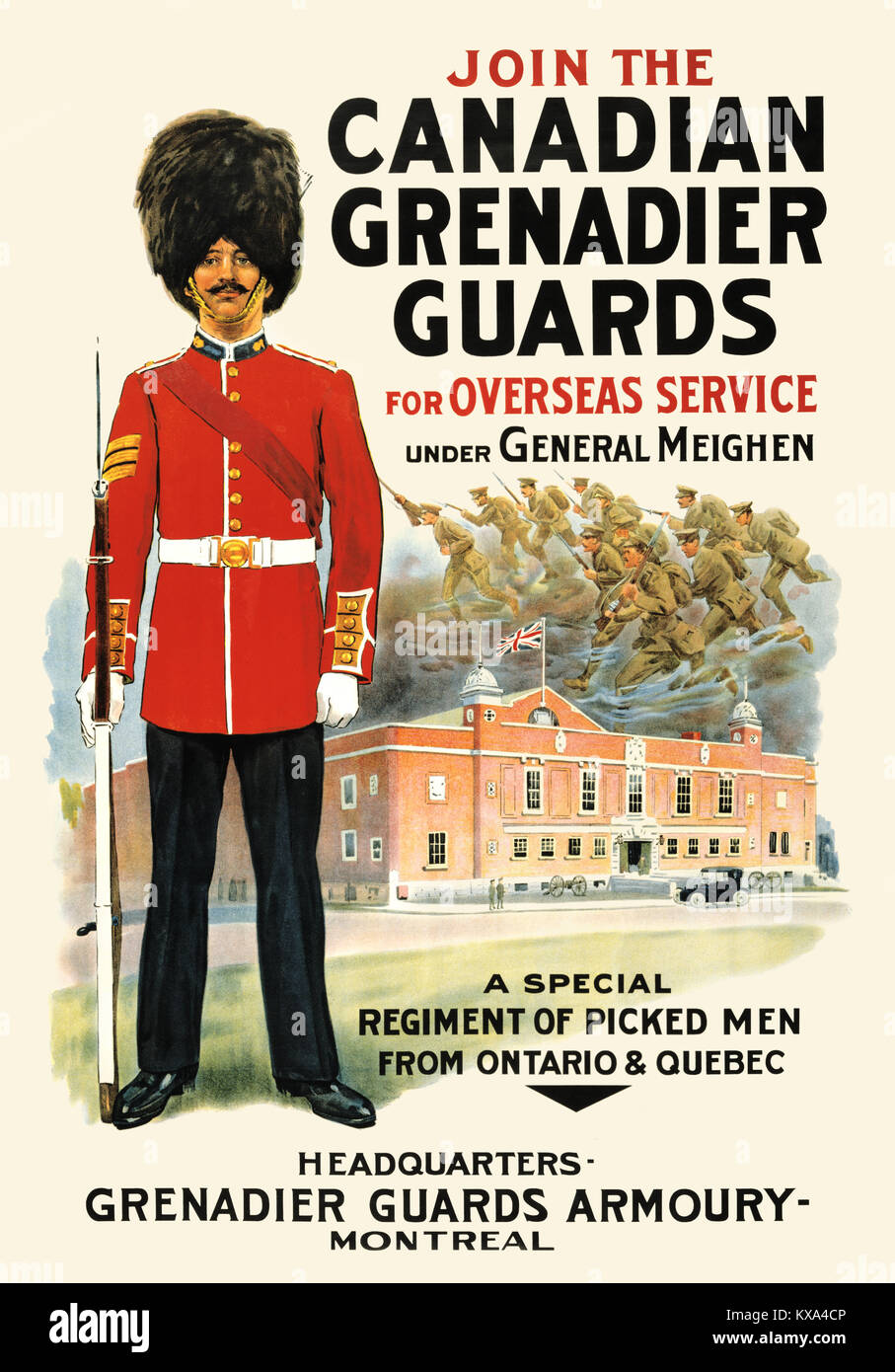 Unire il canadese guardie granatieri Foto Stock