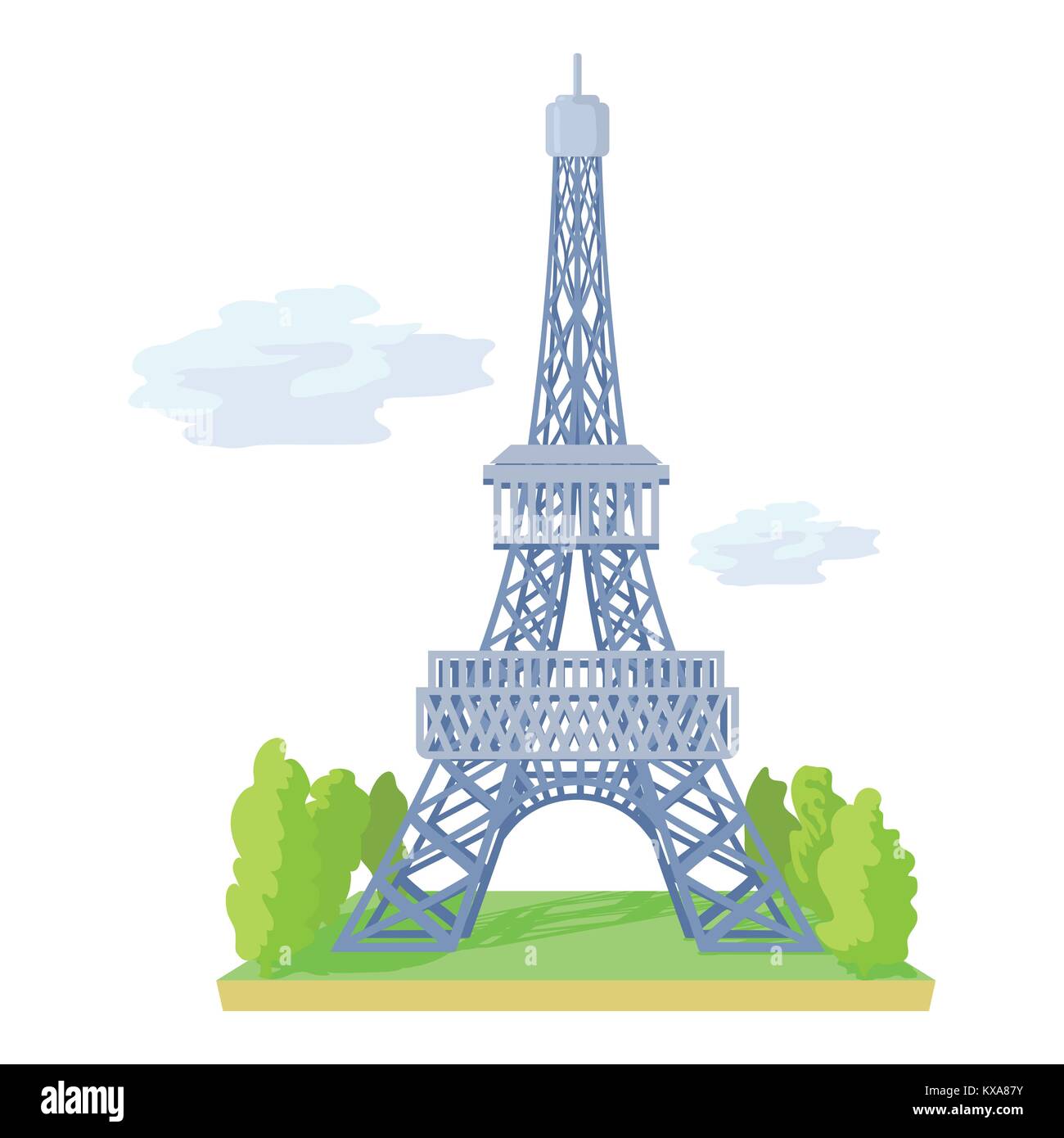 Torre Eiffel icona, stile cartoon Immagine e Vettoriale - Alamy