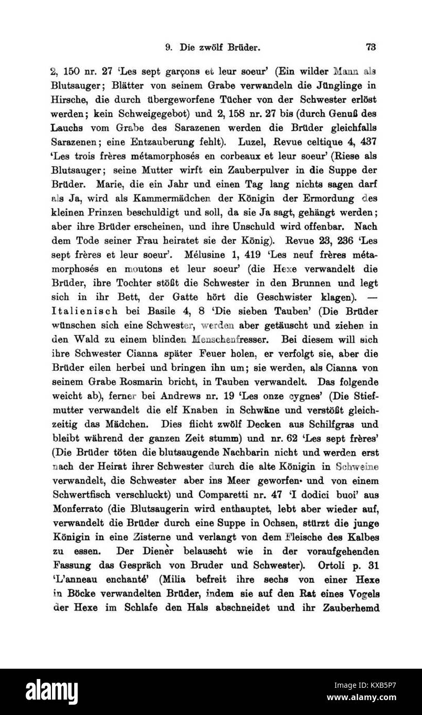 Grimms Märchen Anmerkungen di Bolte e Polivka fornisce approfondimenti critici sulle fiabe dei Fratelli Grimm, con annotazioni testuali, interpretazioni e contesto storico. Foto Stock
