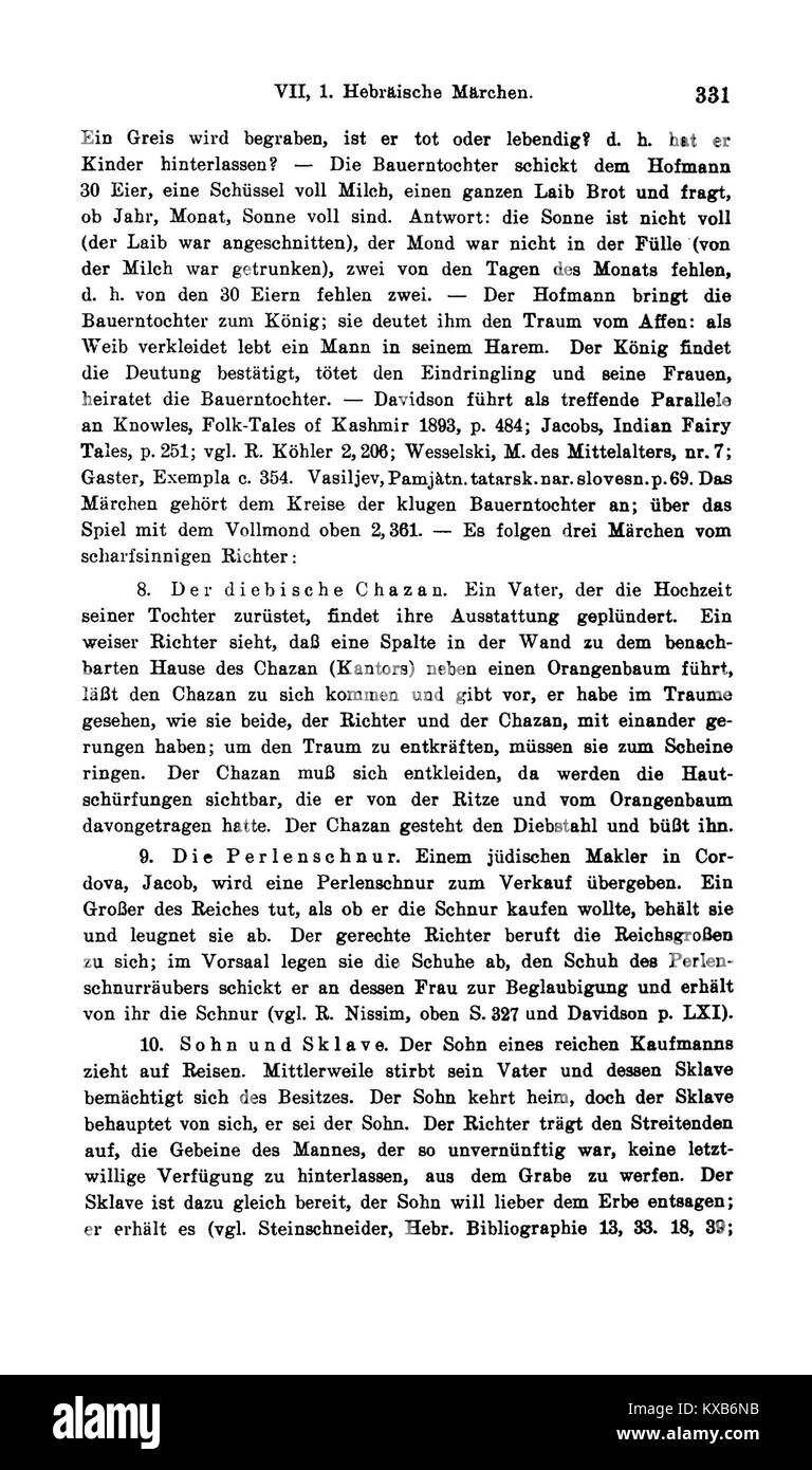 Pagina 331 di "Grimms Märchen Anmerkungen" offre un esame approfondito di alcune fiabe. Le annotazioni esplorano le loro lezioni morali e culturali, con particolare attenzione al folklore tedesco e alla sua influenza sulle tradizioni successive. Foto Stock