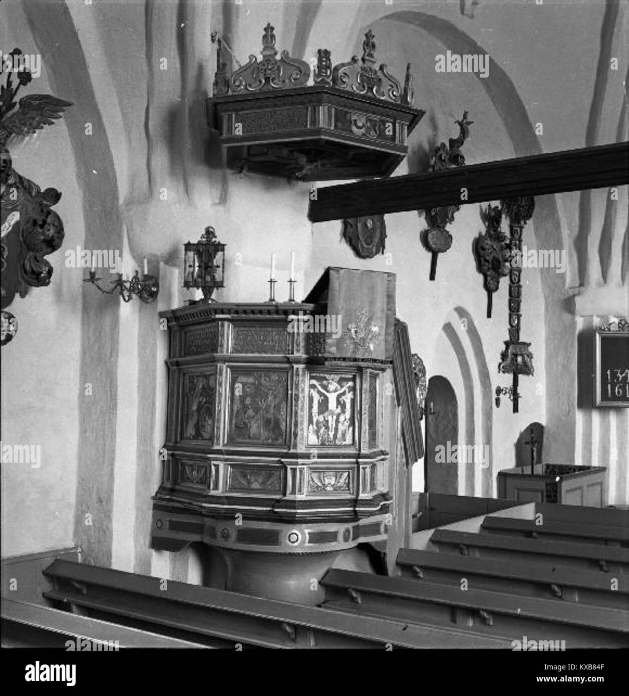 La chiesa di Grädinge in Svezia è un edificio storico e culturalmente significativo, noto per le sue caratteristiche architettoniche e il valore del patrimonio culturale. Foto Stock