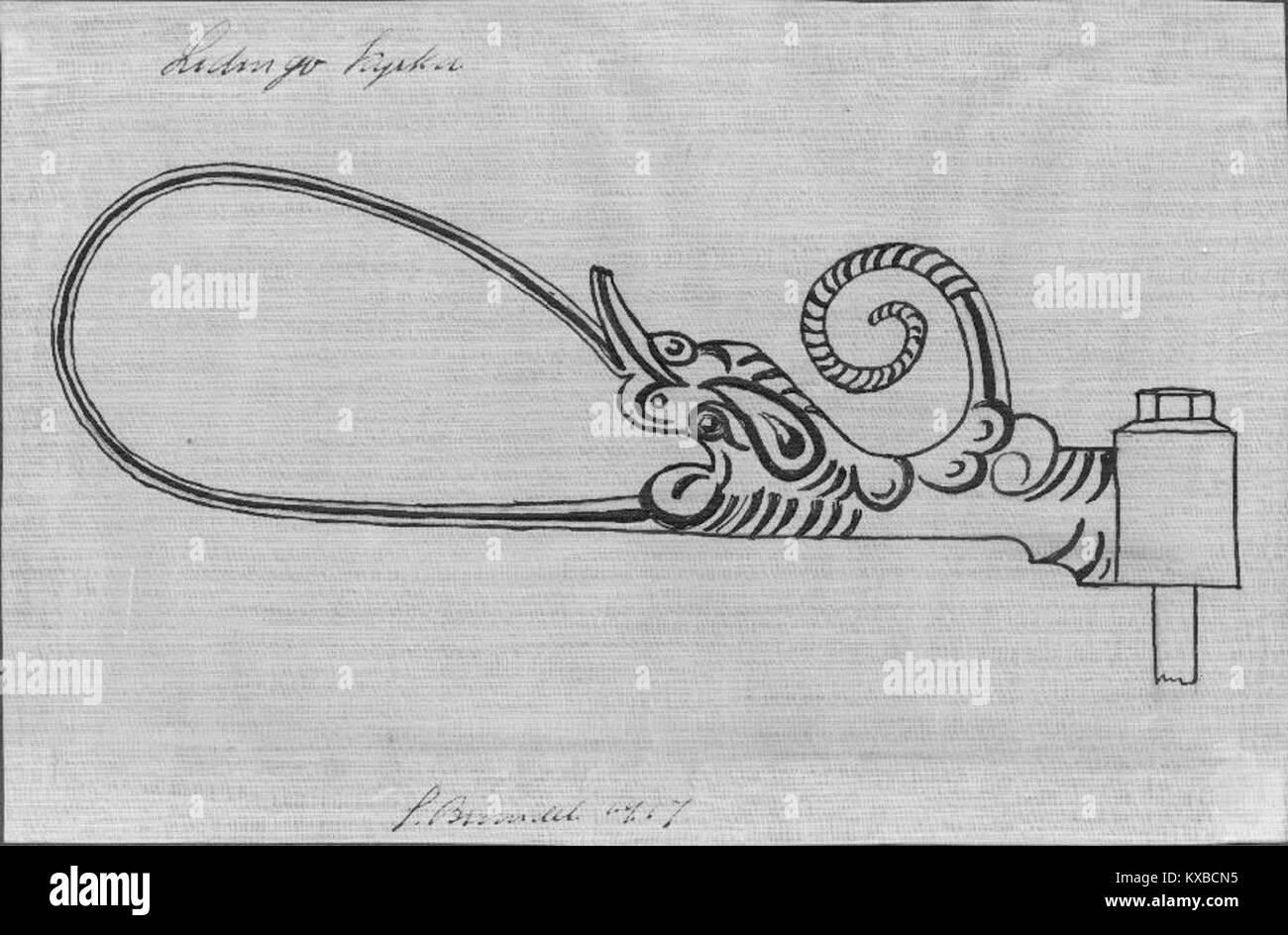 La chiesa di Lidingö (KMB 16000200123028) in Svezia risale all'inizio del XVII secolo e sorge su una collina sopra Kyrkviken; la torre in legno fu aggiunta nel 1817, e l'edificio presenta una pala d'altare in stile rococò e un pulpito gustavo del XVIII secolo. Foto Stock